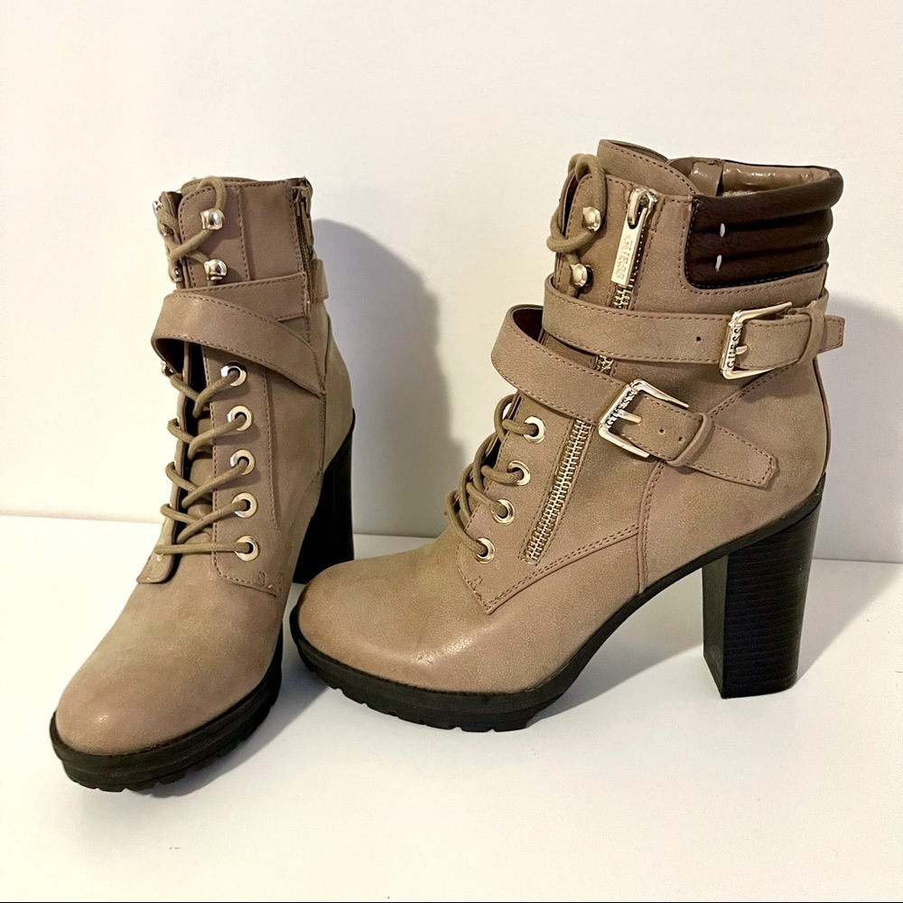 Guess Tan Heeled Boots